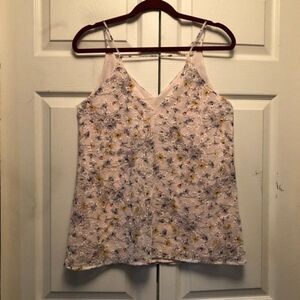 LOFT Eyelet Floral Embroidered Top